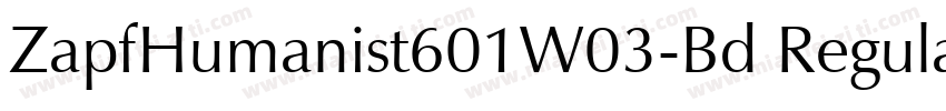 ZapfHumanist601W03-Bd Regular字体转换